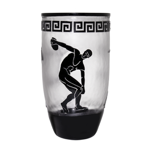 Olympics III Double Cased Black Vase 11.8 in