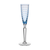 Val Saint Lambert Kaleido Light Blue Champagne Flute